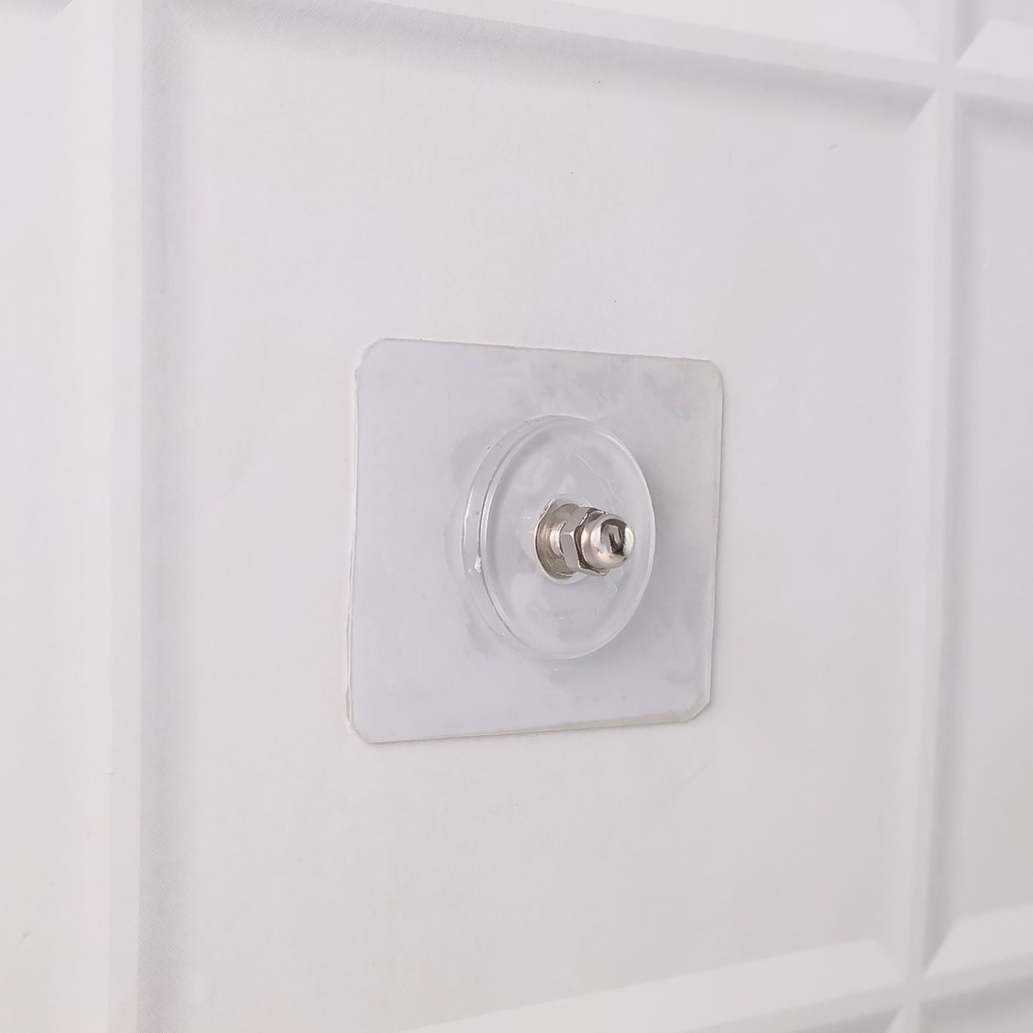 Heavy Duty Transparent Adhesive Wall Hook with Stainless Steel Screw Head (1 Pc) Heavy Duty Transparent Adhesive Wall Hook with Stainless Steel Screw Head (1 Pc)